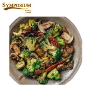 BROCCOLI & MUSHROOM IN BLACK PEPPER SAUCE